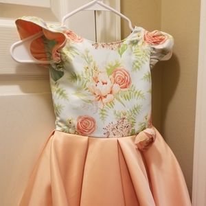 Itty Bitty toes Leila Peach dress